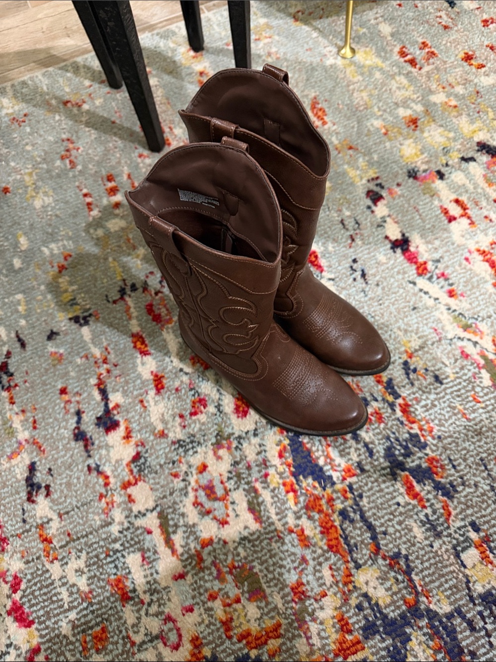 Cat & Jack Brown Kids' Western Cowboy Boots